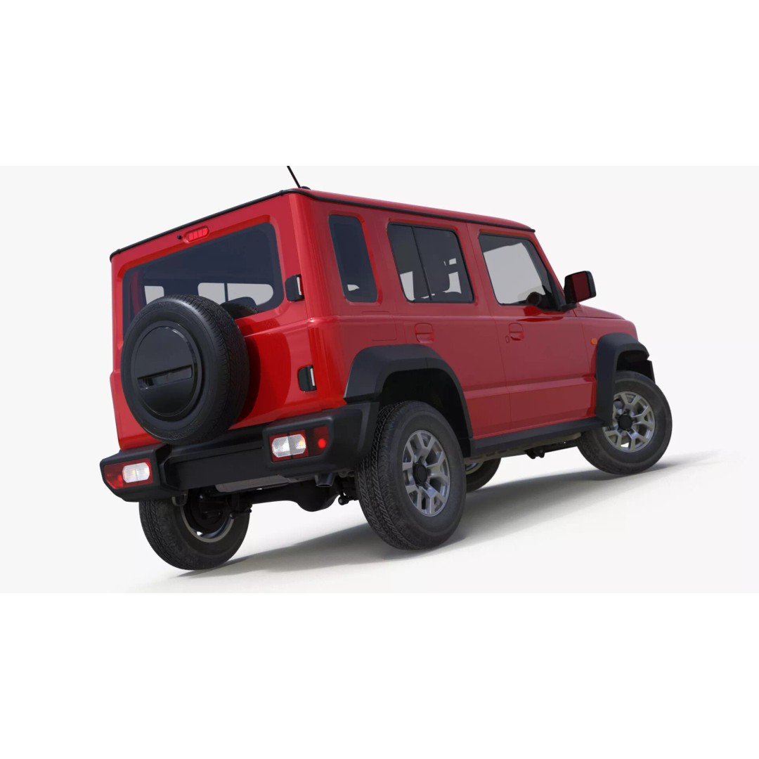 Red SUV 3D Model – Rigged Compact Off-Road Vehicle, FBX, PBR - View 25