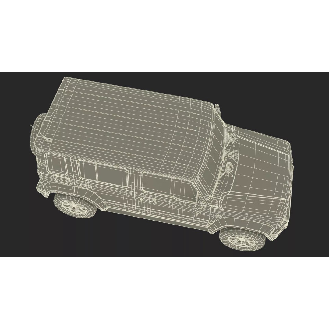 Red SUV 3D Model – Rigged Compact Off-Road Vehicle, FBX, PBR - View 36
