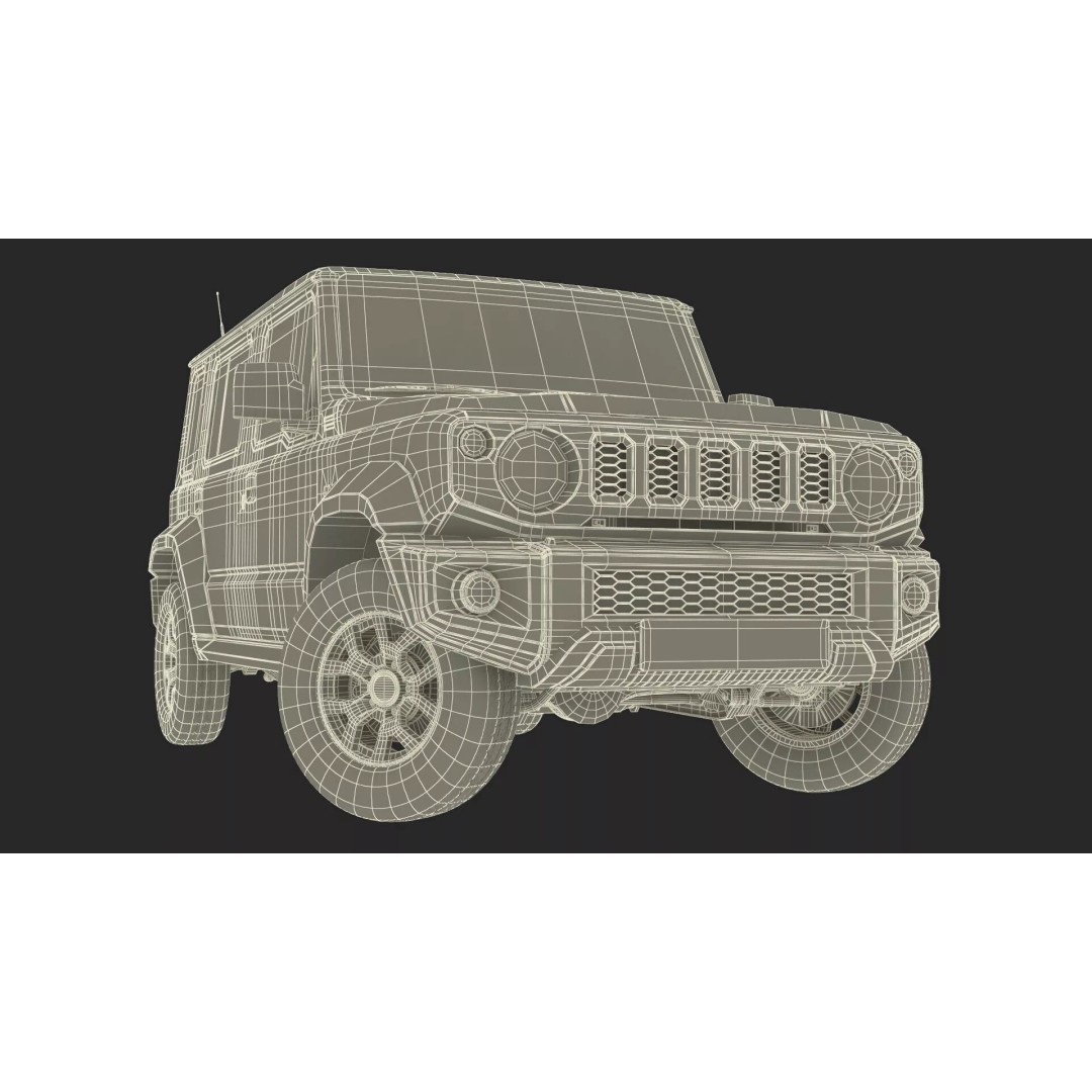 Red SUV 3D Model – Rigged Compact Off-Road Vehicle, FBX, PBR - View 38
