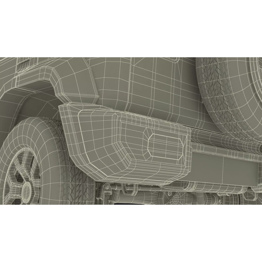 Red SUV 3D Model – Rigged Compact Off-Road Vehicle, FBX, PBR - View 42