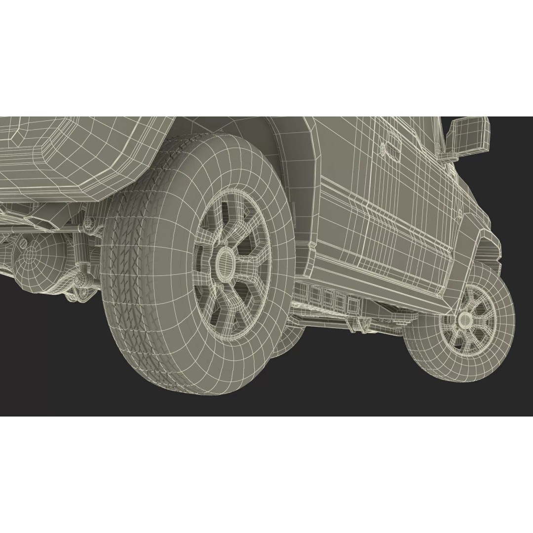 Red SUV 3D Model – Rigged Compact Off-Road Vehicle, FBX, PBR - View 43
