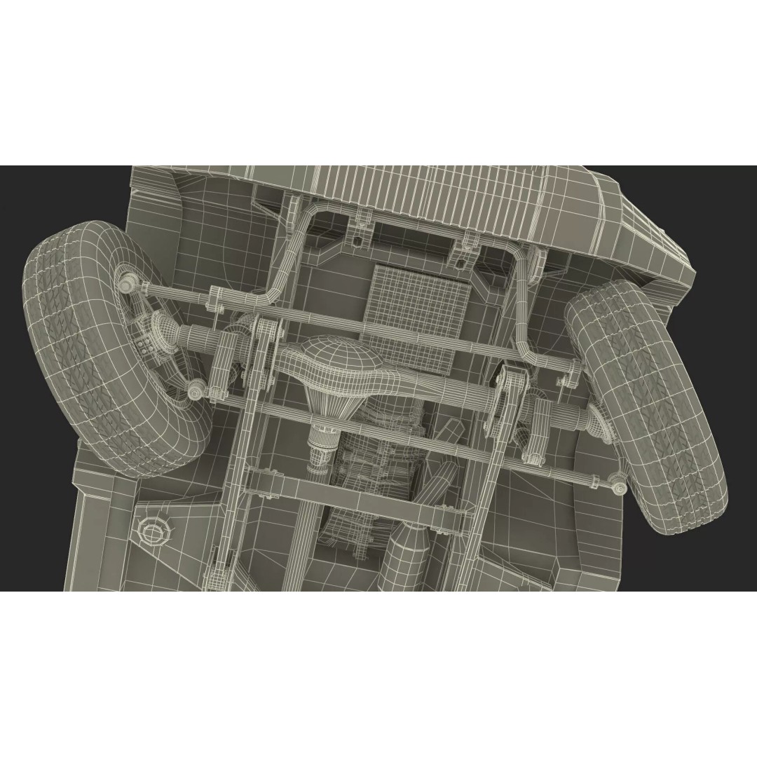 Red SUV 3D Model – Rigged Compact Off-Road Vehicle, FBX, PBR - View 45