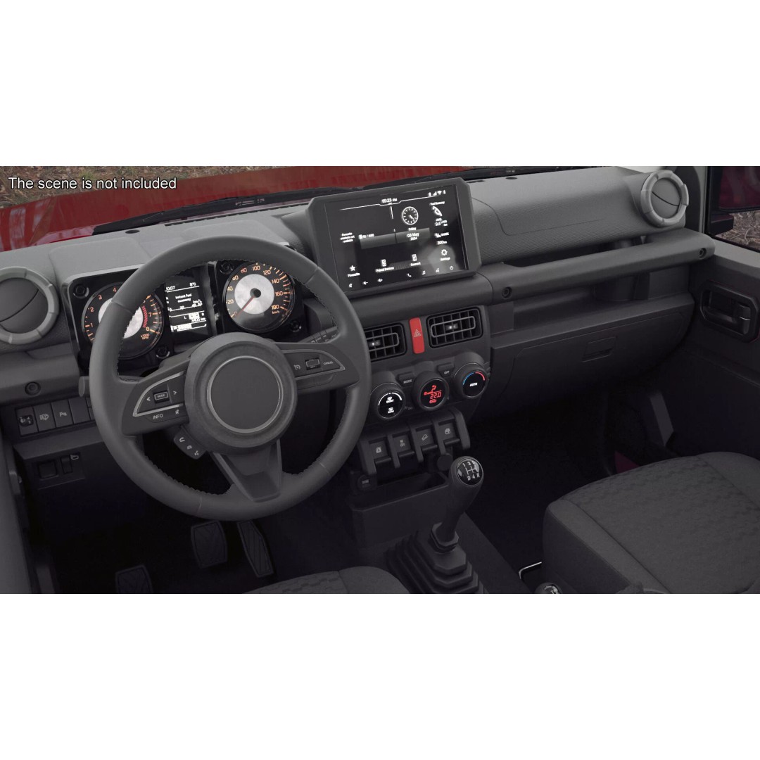 Red SUV 3D Model – Rigged Compact Off-Road Vehicle, FBX, PBR - View 7