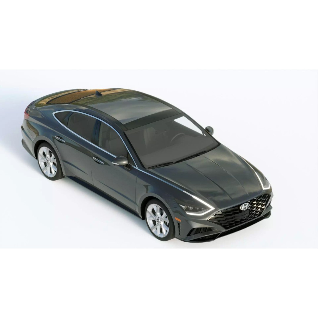 Hyundai Sonata 2020 3D Model – High Poly Car Asset, FBX, Blender