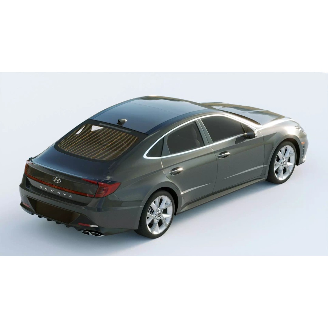 Hyundai Sonata 2020 3D Model – High Poly Car Asset, FBX, Blender - View 12