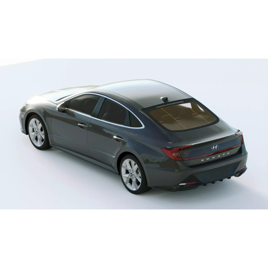 Hyundai Sonata 2020 3D Model – High Poly Car Asset, FBX, Blender - View 13