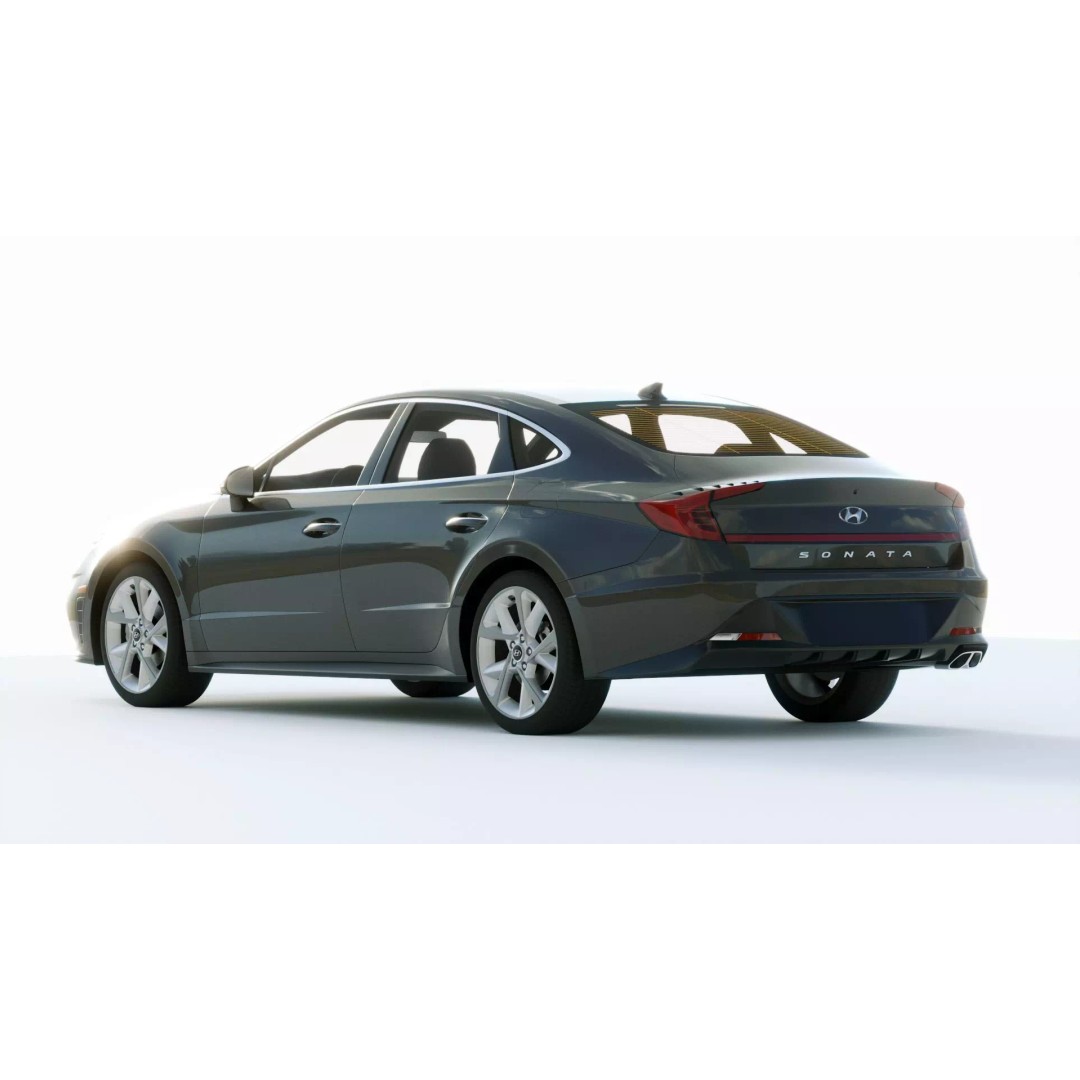 Hyundai Sonata 2020 3D Model – High Poly Car Asset, FBX, Blender - View 14