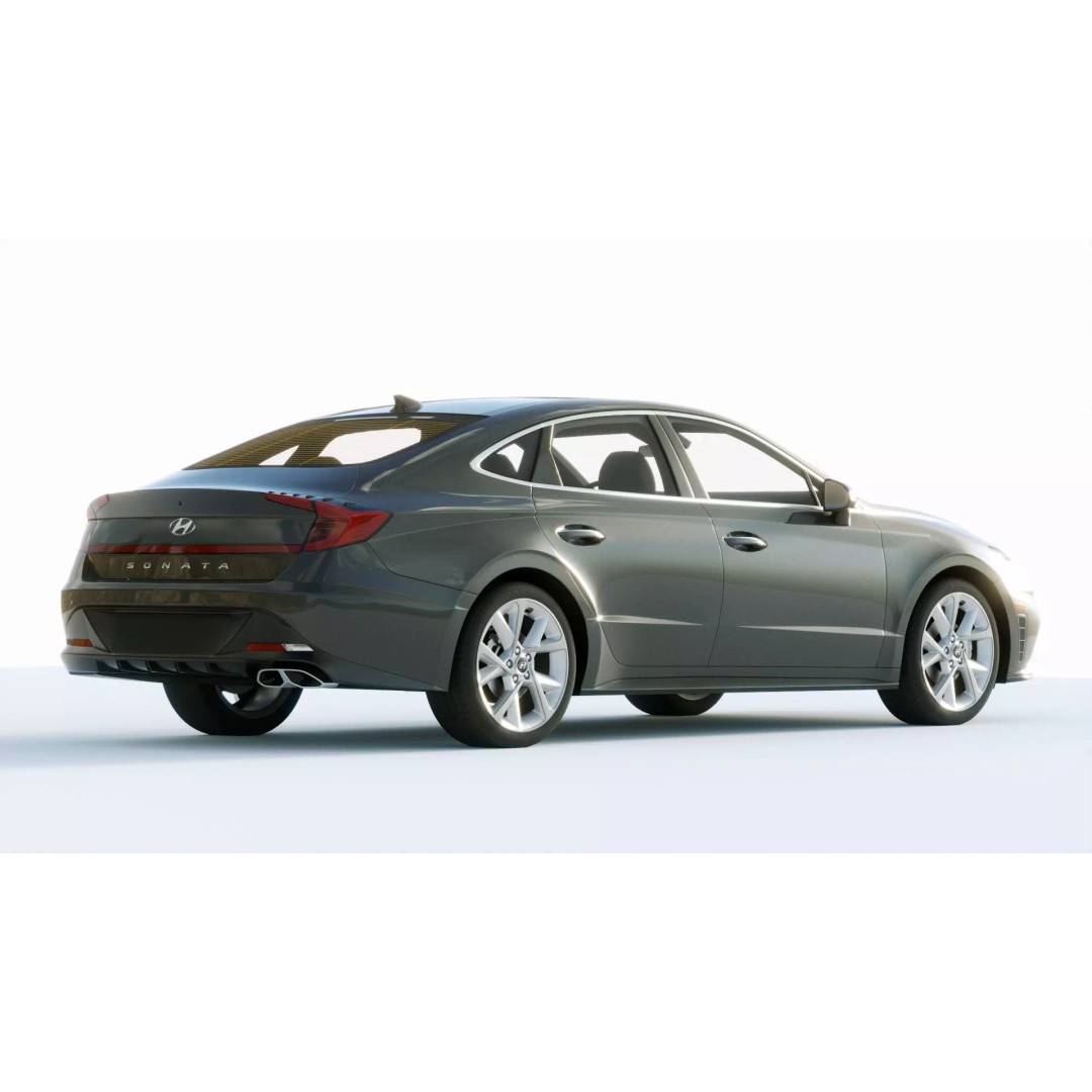 Hyundai Sonata 2020 3D Model – High Poly Car Asset, FBX, Blender - View 15