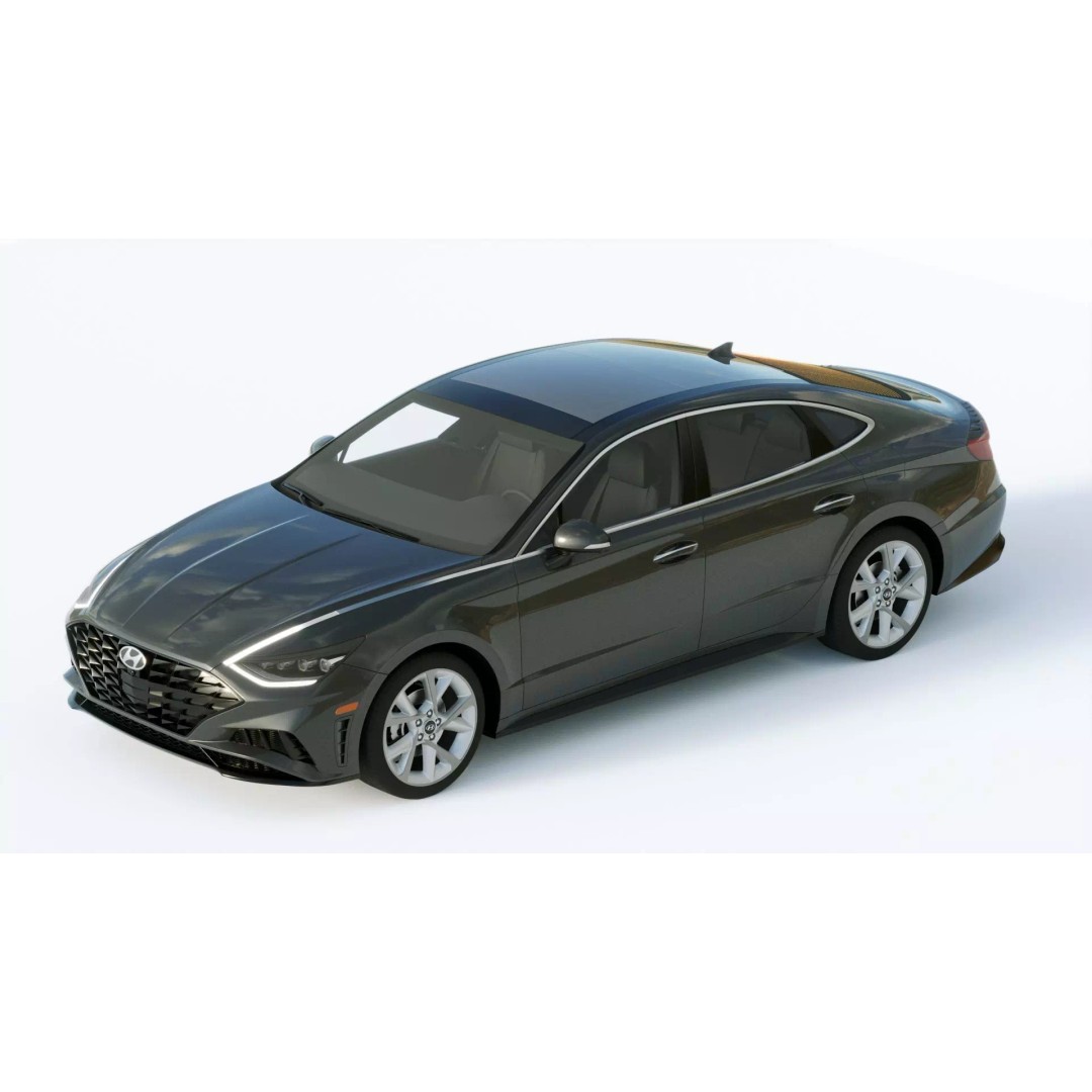 Hyundai Sonata 2020 3D Model – High Poly Car Asset, FBX, Blender - View 17