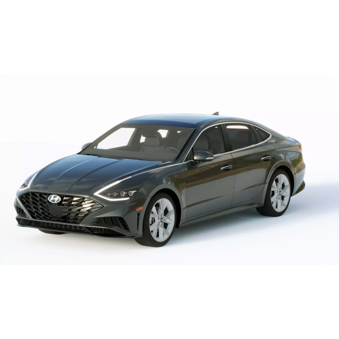 Hyundai Sonata 2020 3D Model – High Poly Car Asset, FBX, Blender - View 3