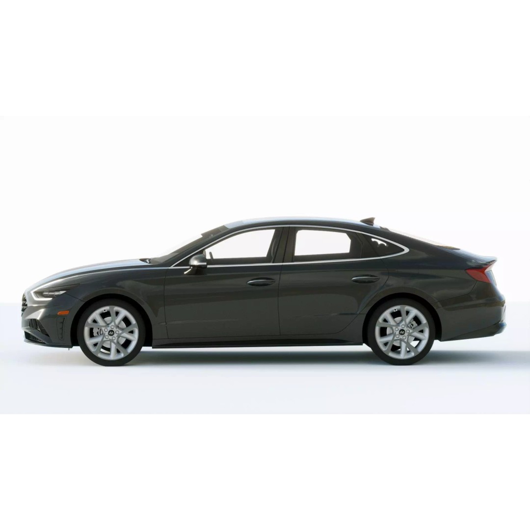 Hyundai Sonata 2020 3D Model – High Poly Car Asset, FBX, Blender - View 4