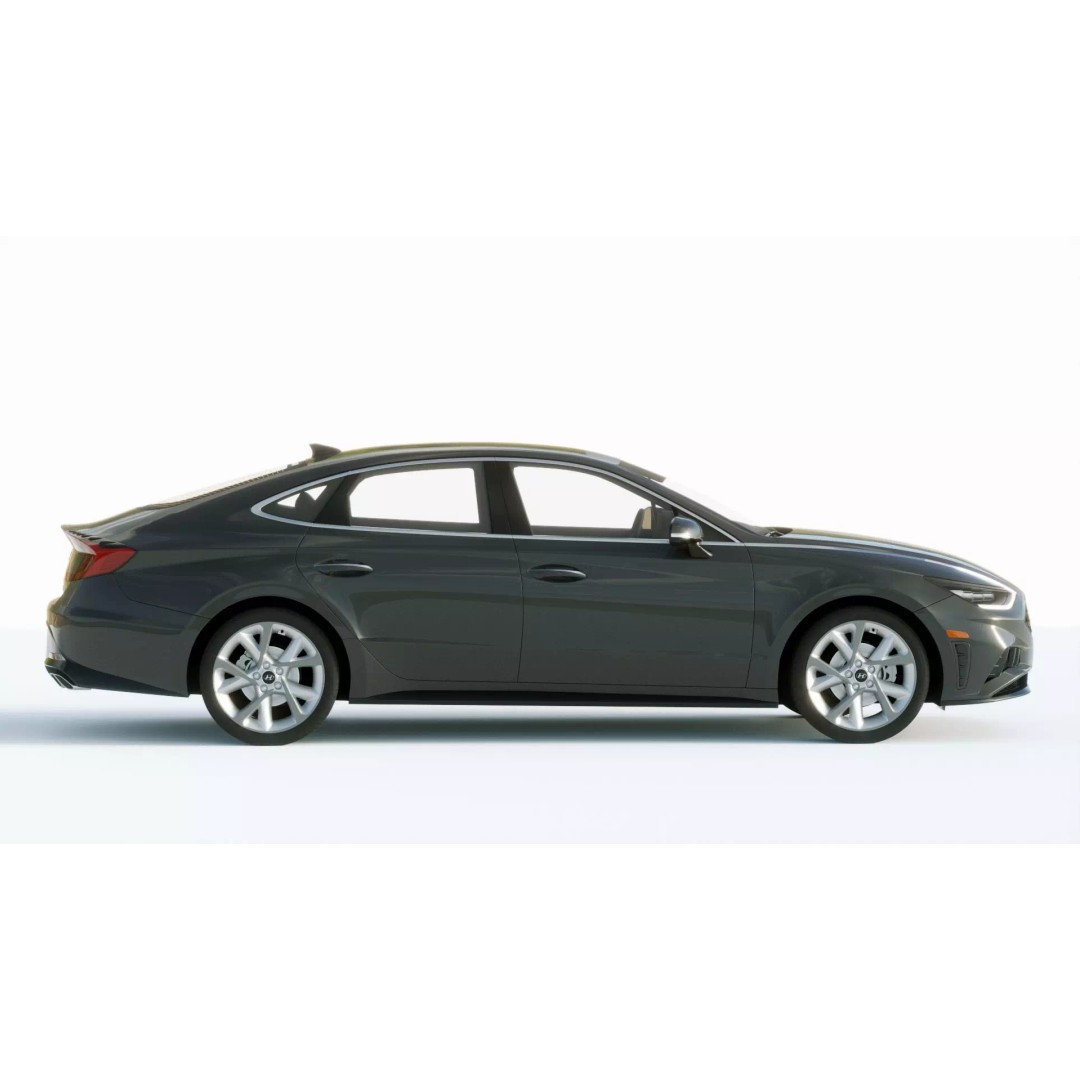 Hyundai Sonata 2020 3D Model – High Poly Car Asset, FBX, Blender - View 6