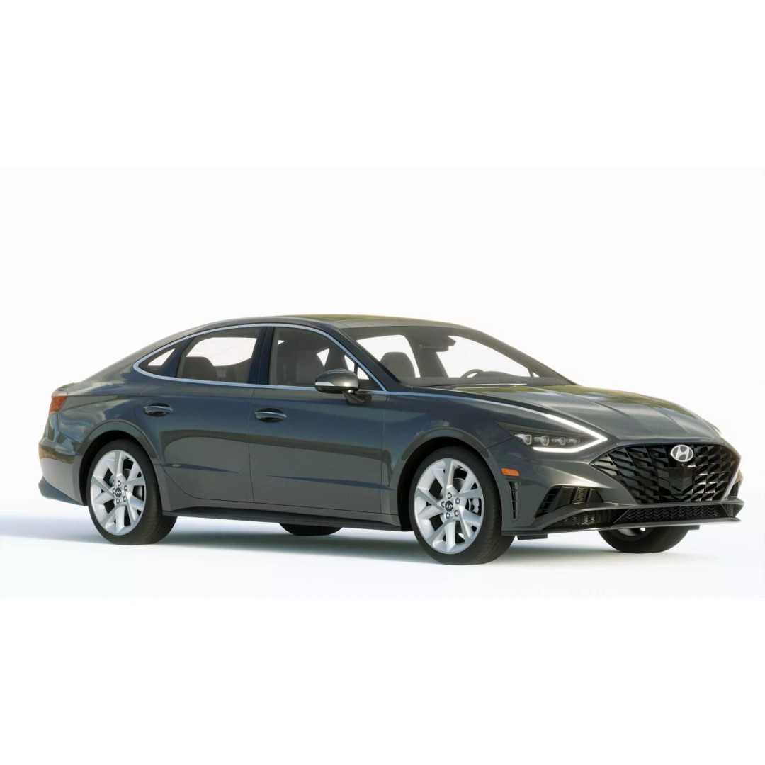 Hyundai Sonata 2020 3D Model – High Poly Car Asset, FBX, Blender - View 8