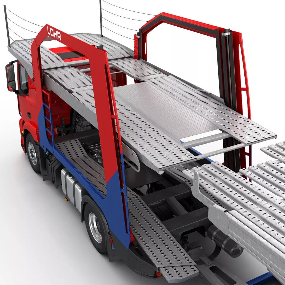 Mercedes-Benz Antos 3D Model – Realistic Truck Transporter, FBX, OBJ - View 19