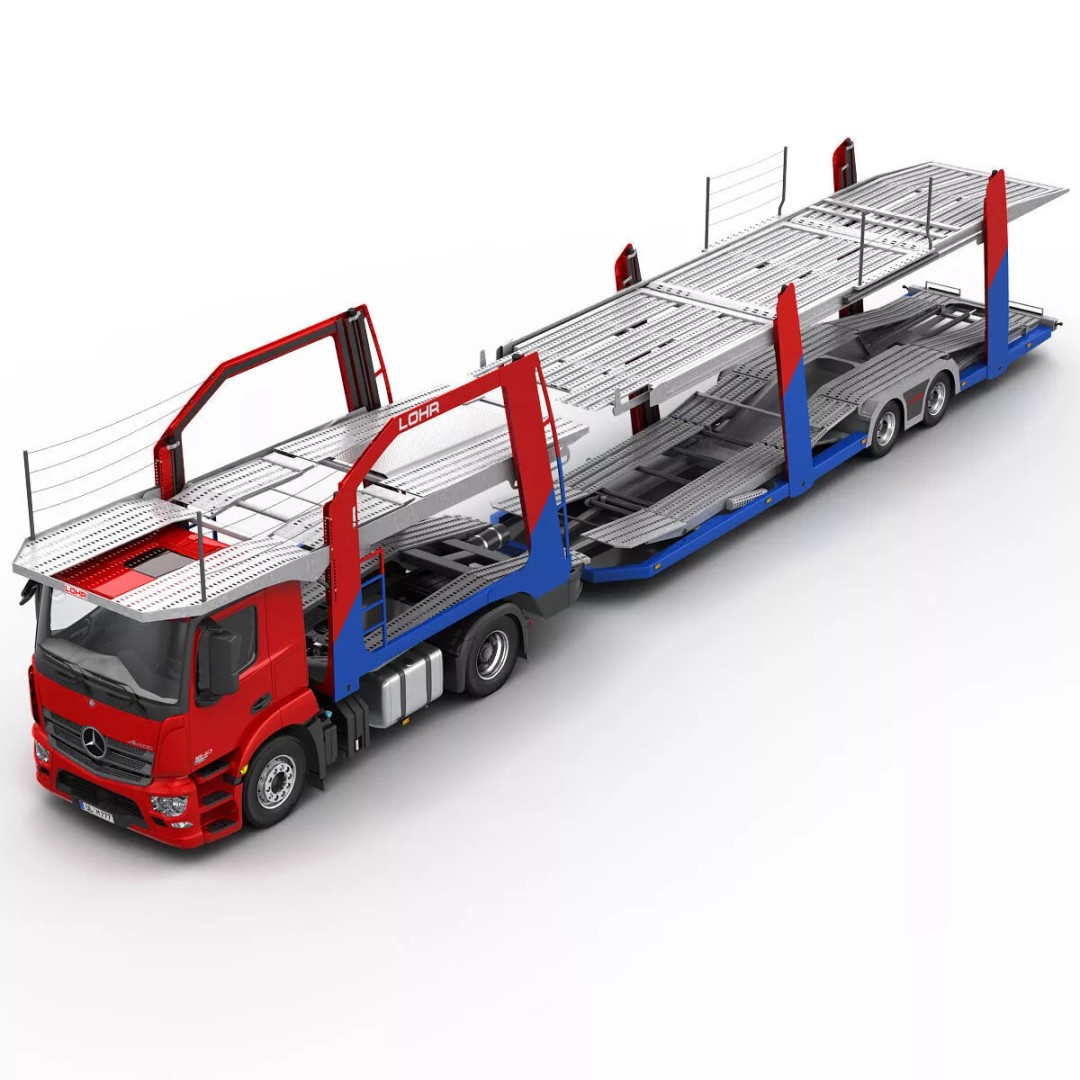 Mercedes-Benz Antos 3D Model – Realistic Truck Transporter, FBX, OBJ - View 3
