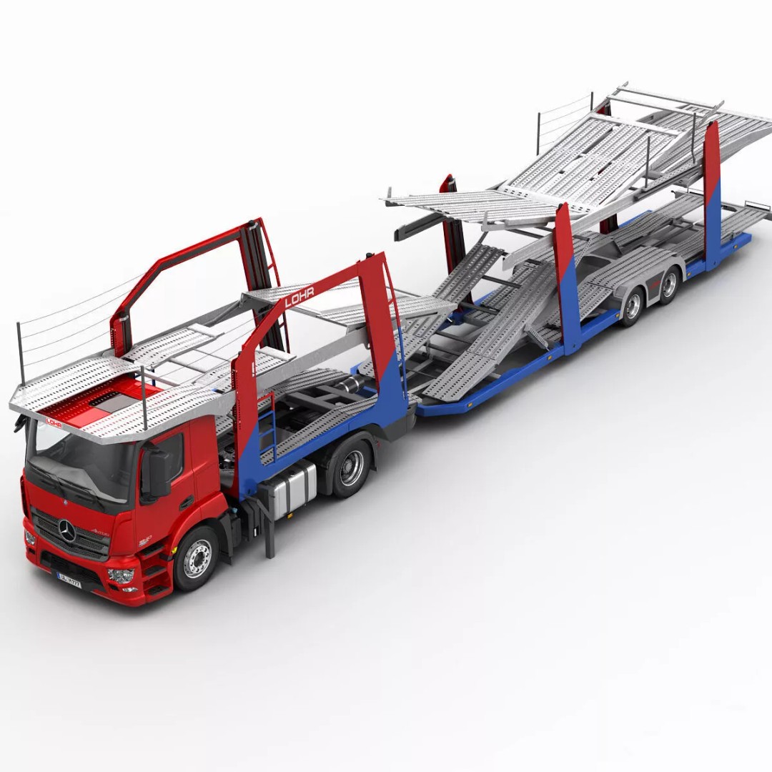 Mercedes-Benz Antos 3D Model – Realistic Truck Transporter, FBX, OBJ - View 4