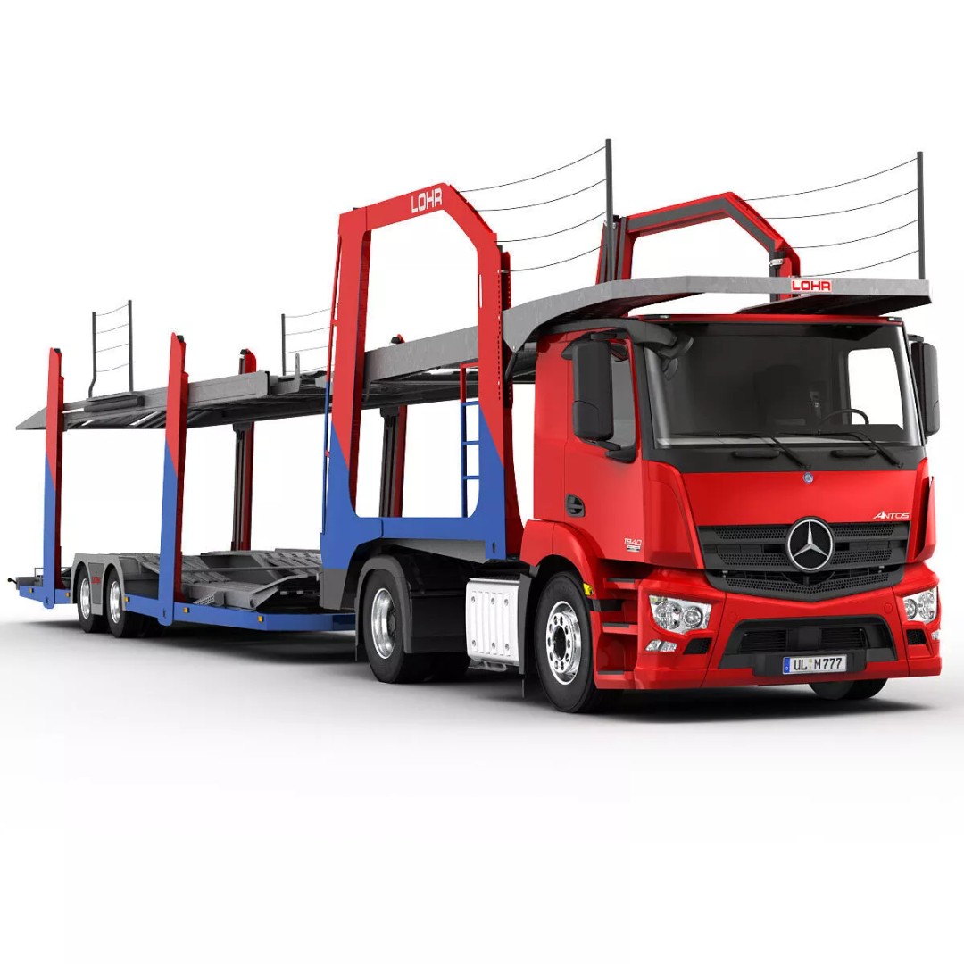 Mercedes-Benz Antos 3D Model – Realistic Truck Transporter, FBX, OBJ - View 5