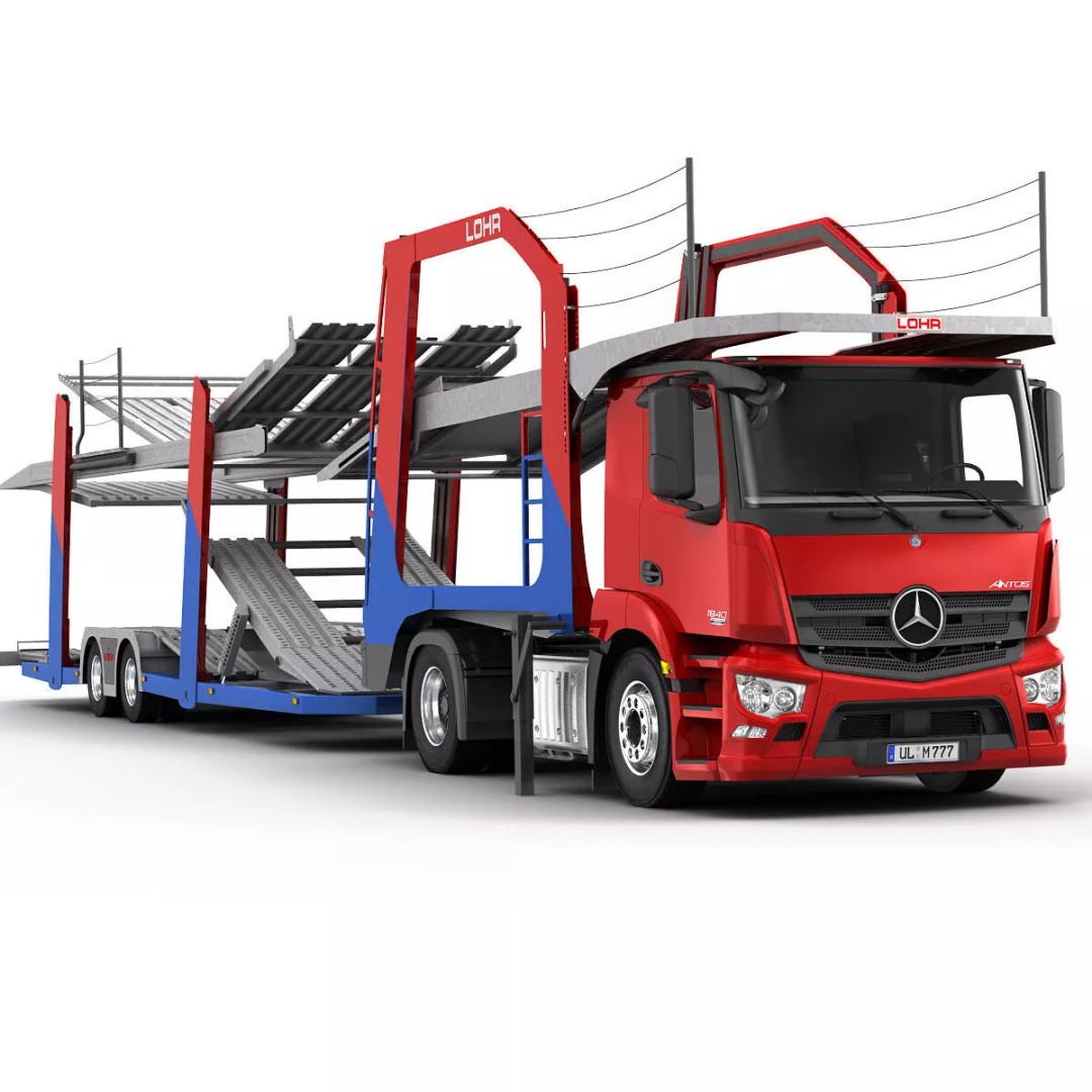 Mercedes-Benz Antos 3D Model – Realistic Truck Transporter, FBX, OBJ - View 6