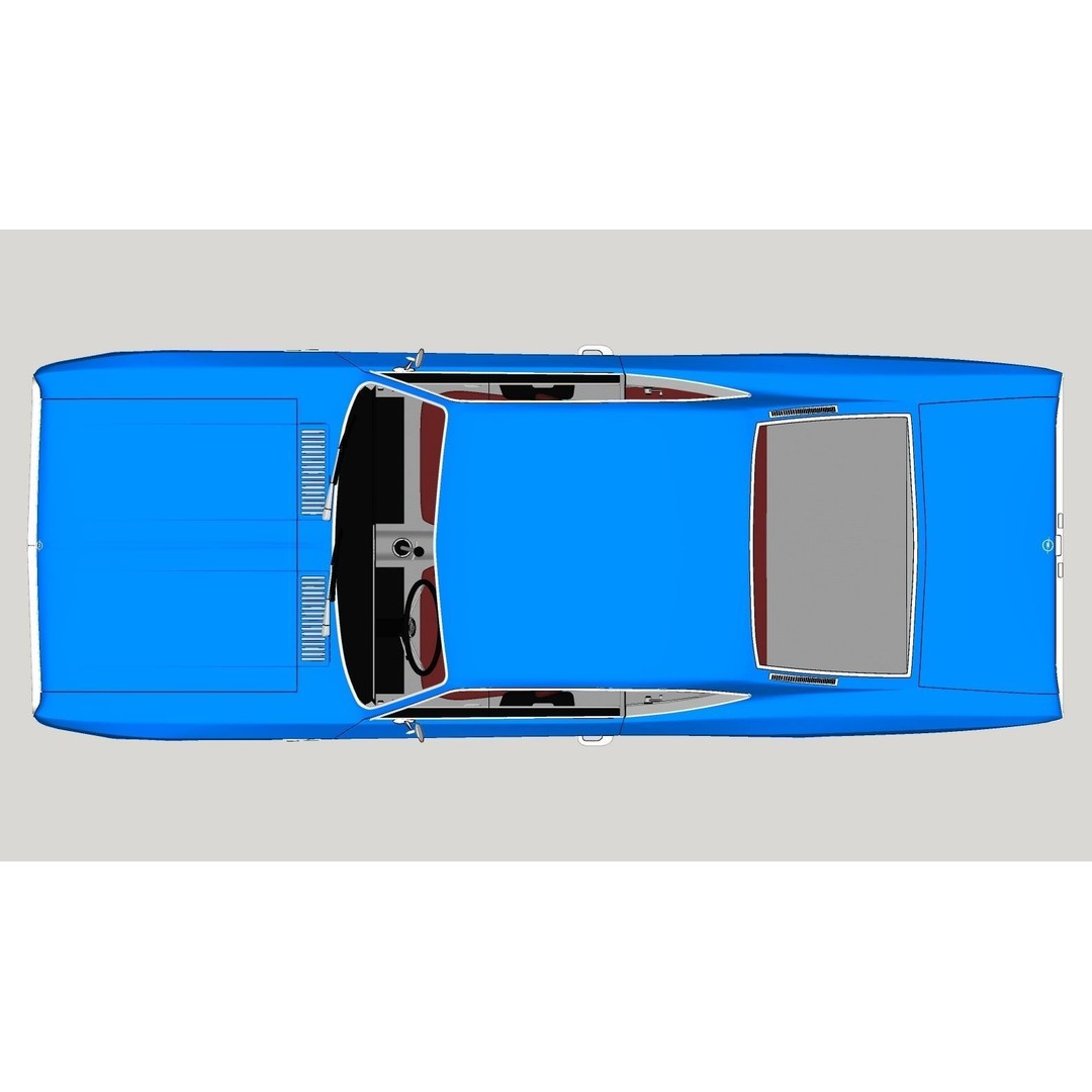 Opel Rekord SS Fiera 3D Model – Classic Car Asset, FBX, OBJ