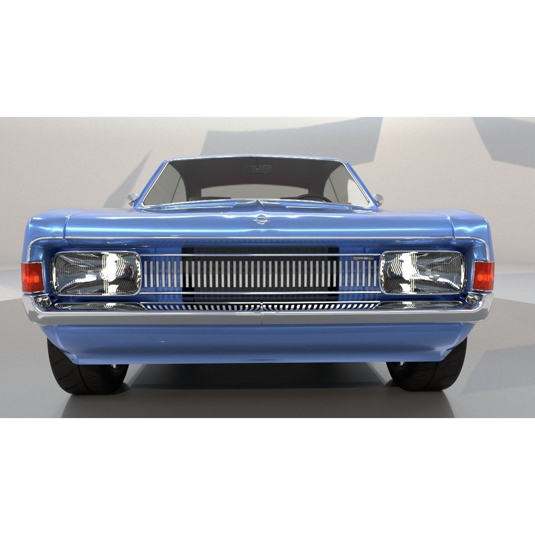 Opel Rekord SS Fiera 3D Model – Classic Car Asset, FBX, OBJ - View 10