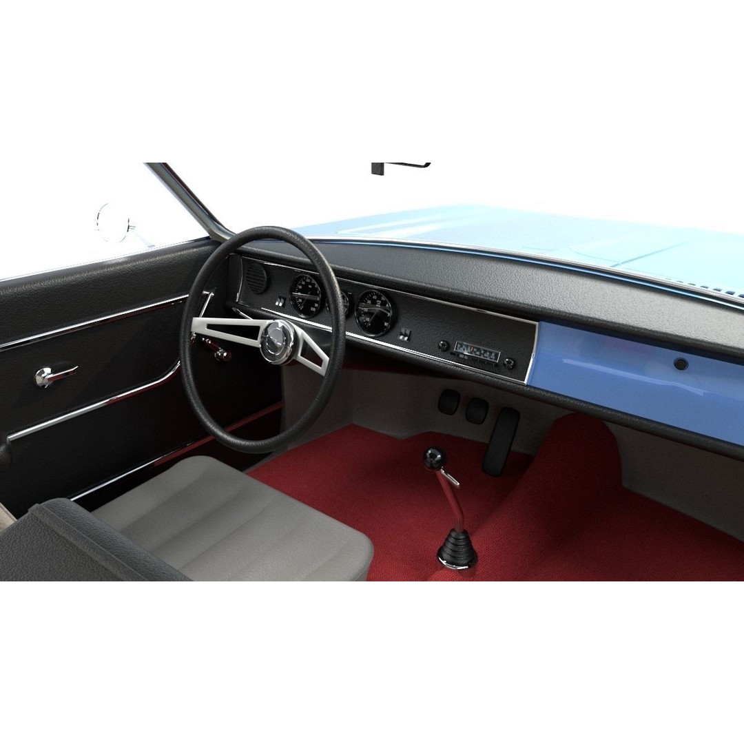 Opel Rekord SS Fiera 3D Model – Classic Car Asset, FBX, OBJ - View 11
