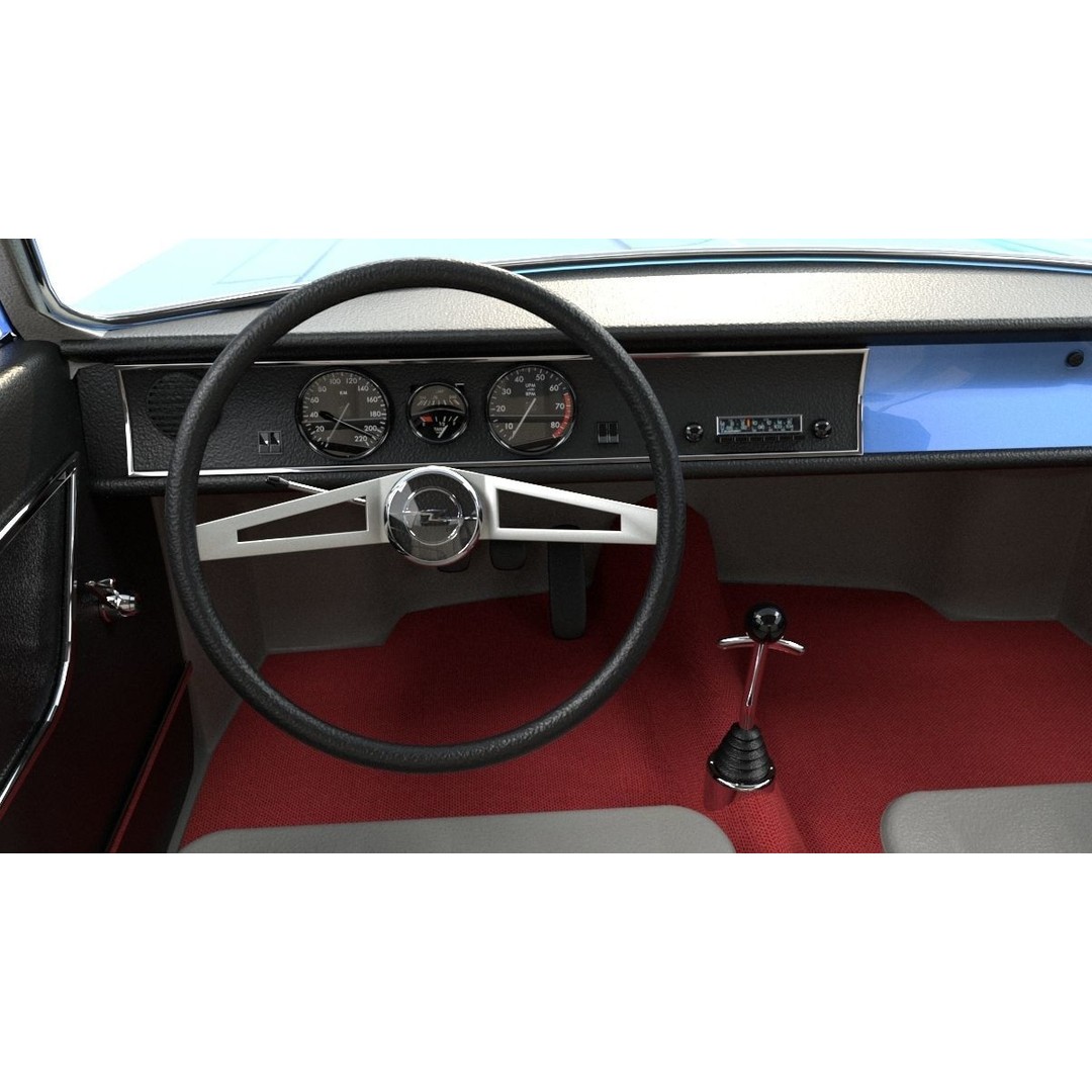 Opel Rekord SS Fiera 3D Model – Classic Car Asset, FBX, OBJ - View 12