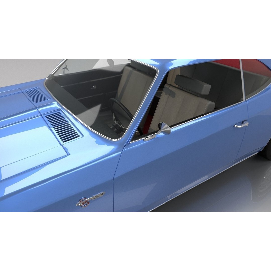 Opel Rekord SS Fiera 3D Model – Classic Car Asset, FBX, OBJ - View 13