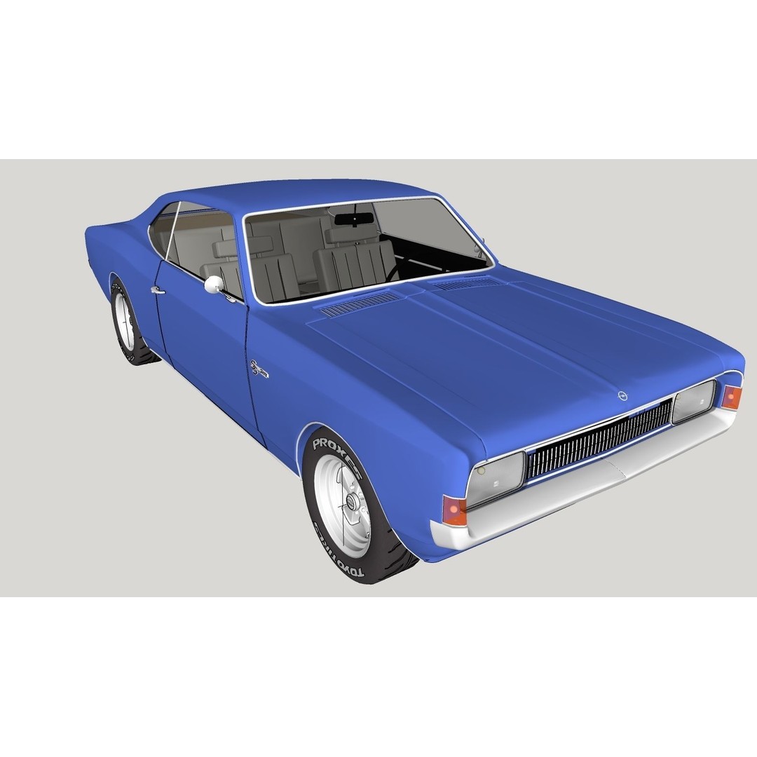 Opel Rekord SS Fiera 3D Model – Classic Car Asset, FBX, OBJ - View 14
