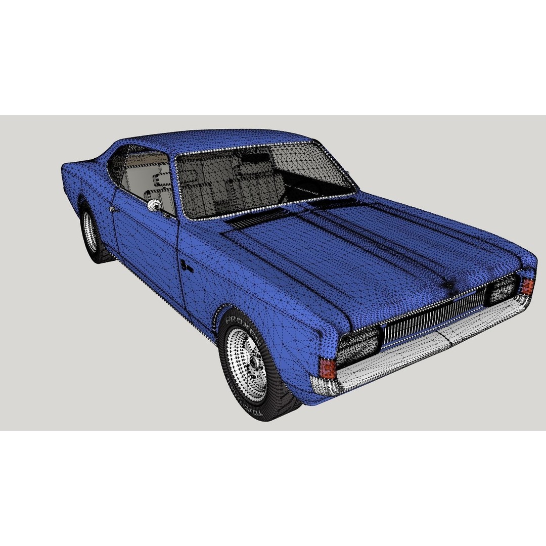 Opel Rekord SS Fiera 3D Model – Classic Car Asset, FBX, OBJ - View 15