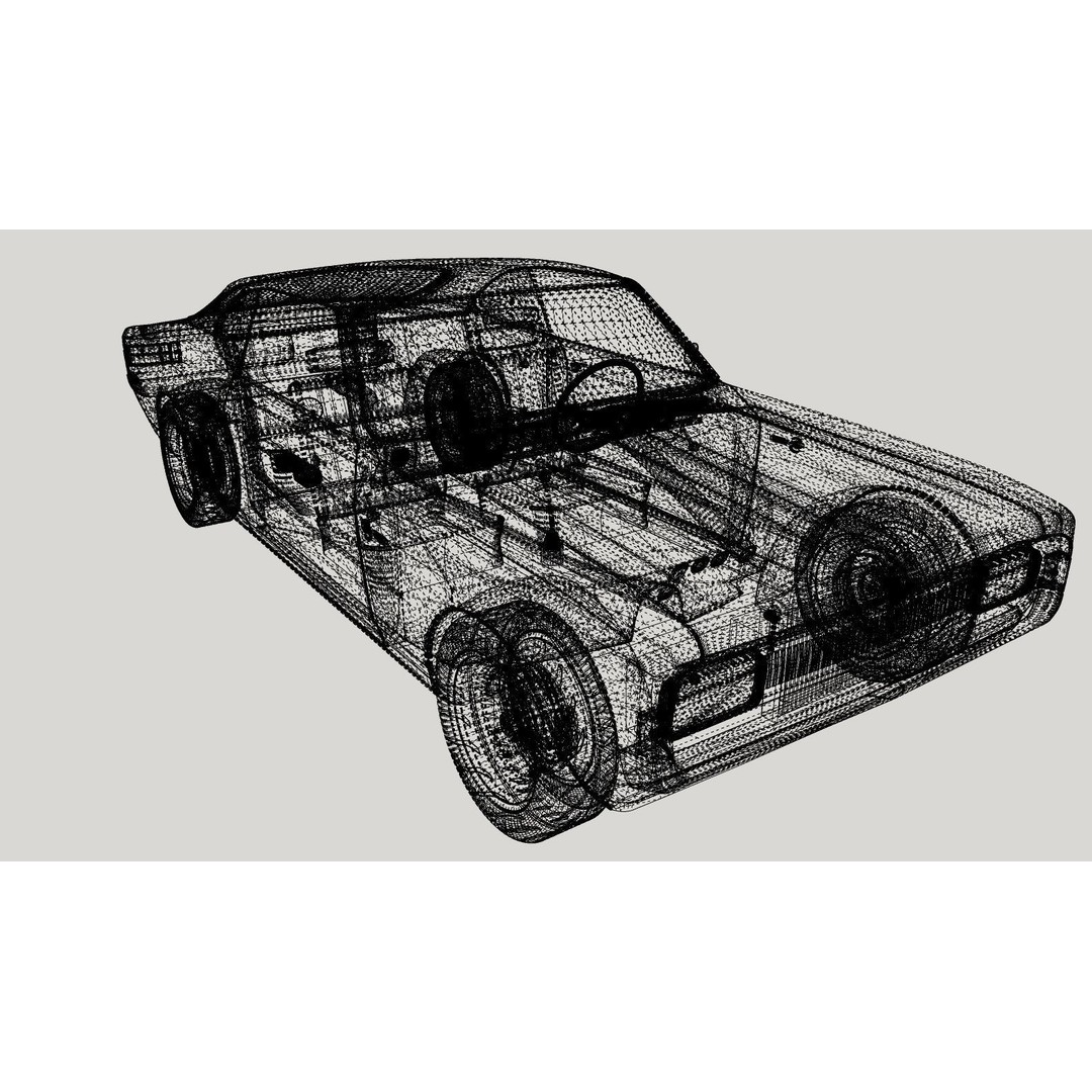 Opel Rekord SS Fiera 3D Model – Classic Car Asset, FBX, OBJ - View 16
