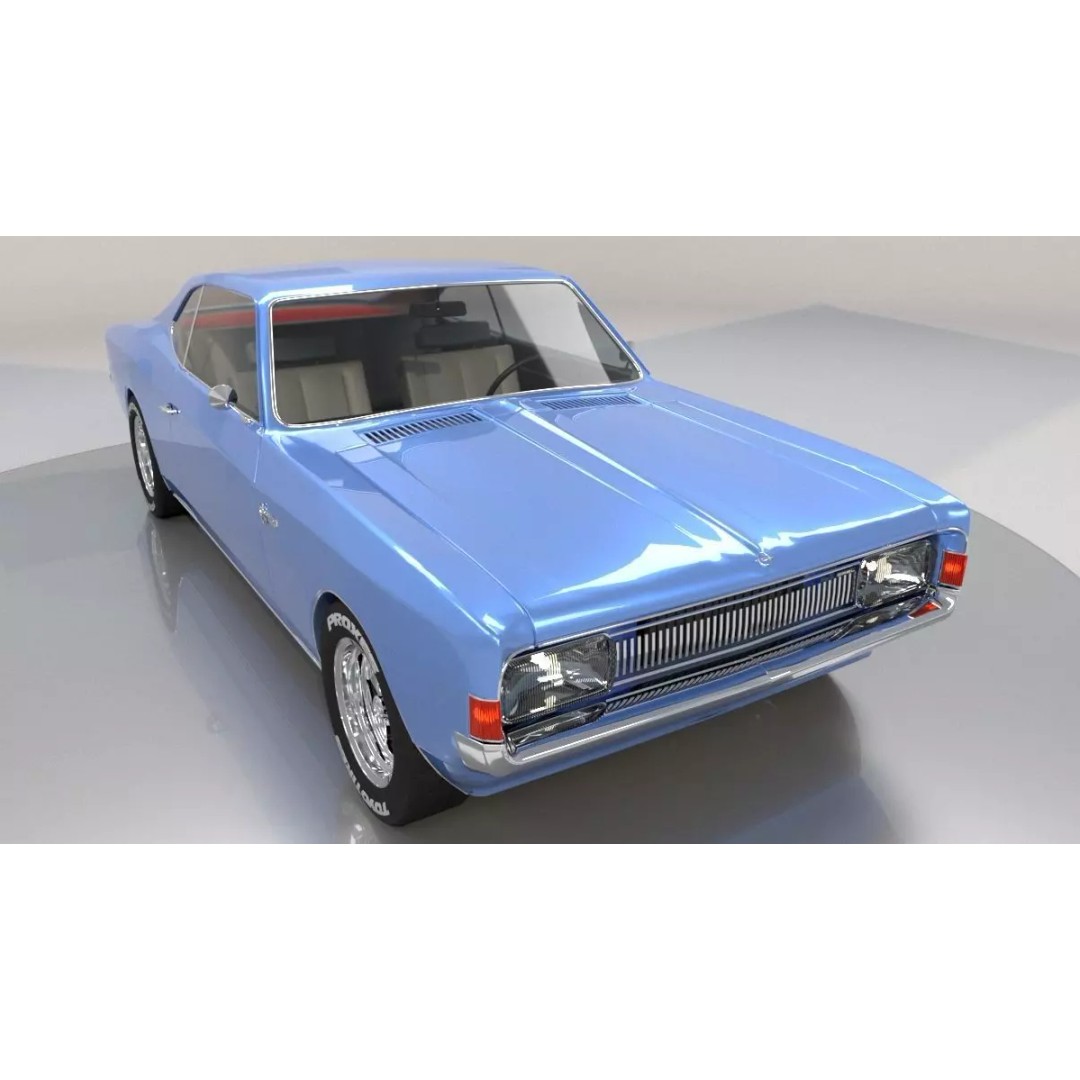 Opel Rekord SS Fiera 3D Model – Classic Car Asset, FBX, OBJ - View 2