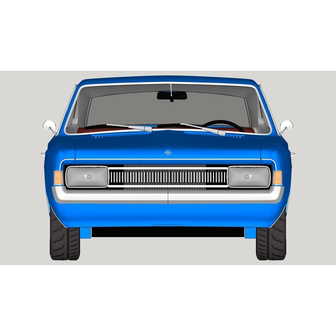 Opel Rekord SS Fiera 3D Model – Classic Car Asset, FBX, OBJ - View 20