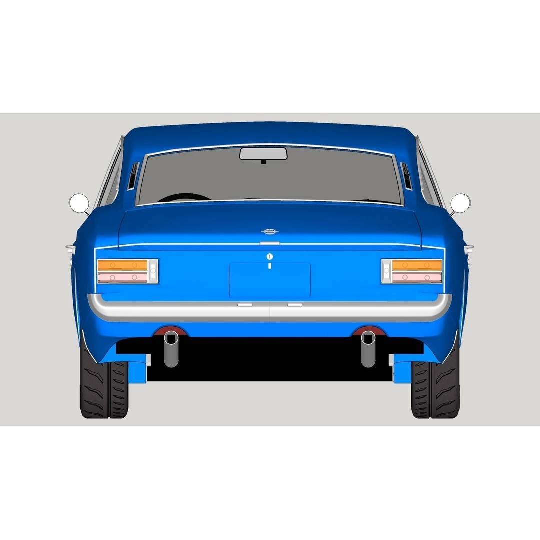 Opel Rekord SS Fiera 3D Model – Classic Car Asset, FBX, OBJ - View 21
