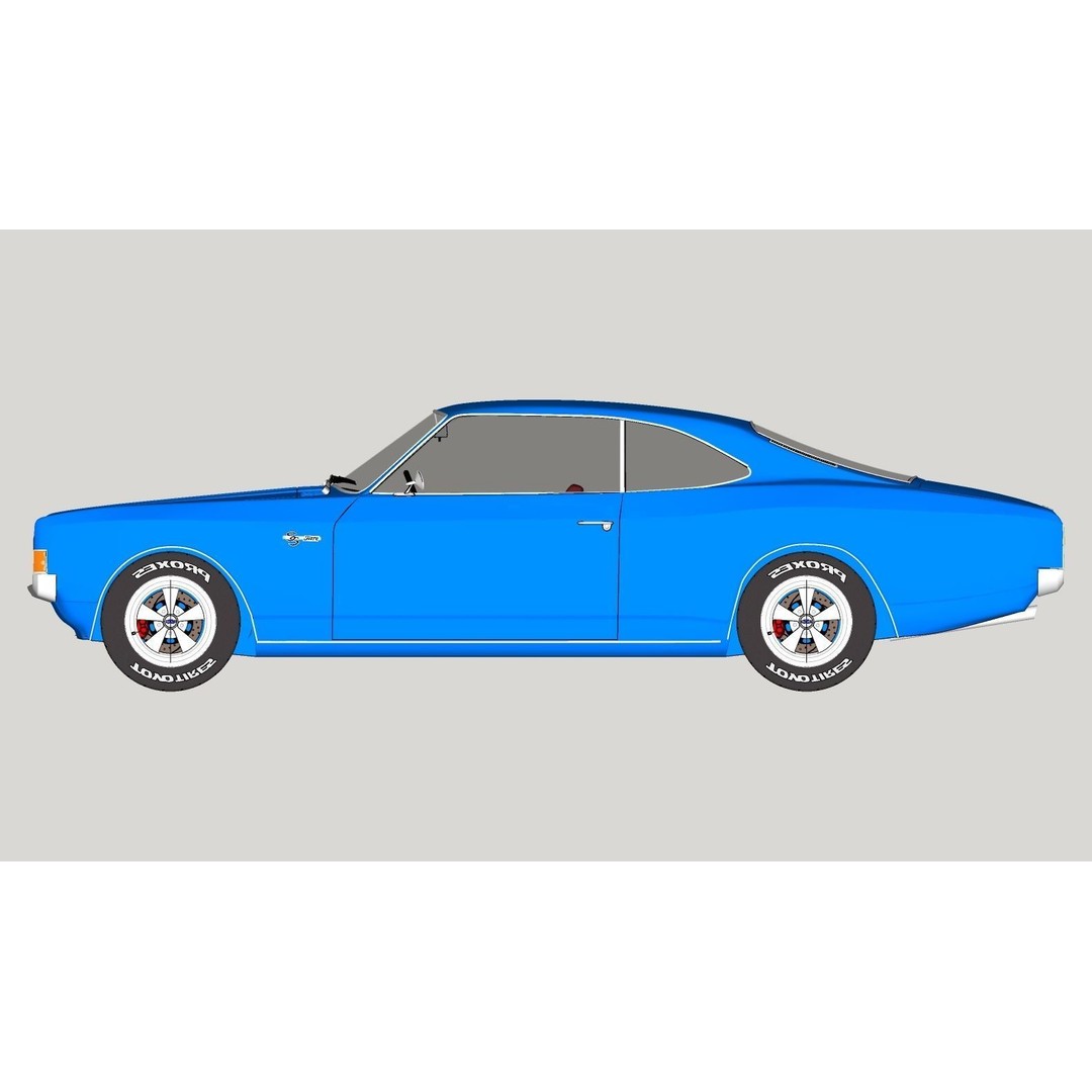 Opel Rekord SS Fiera 3D Model – Classic Car Asset, FBX, OBJ - View 24
