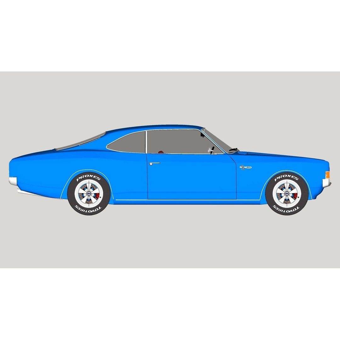 Opel Rekord SS Fiera 3D Model – Classic Car Asset, FBX, OBJ - View 26