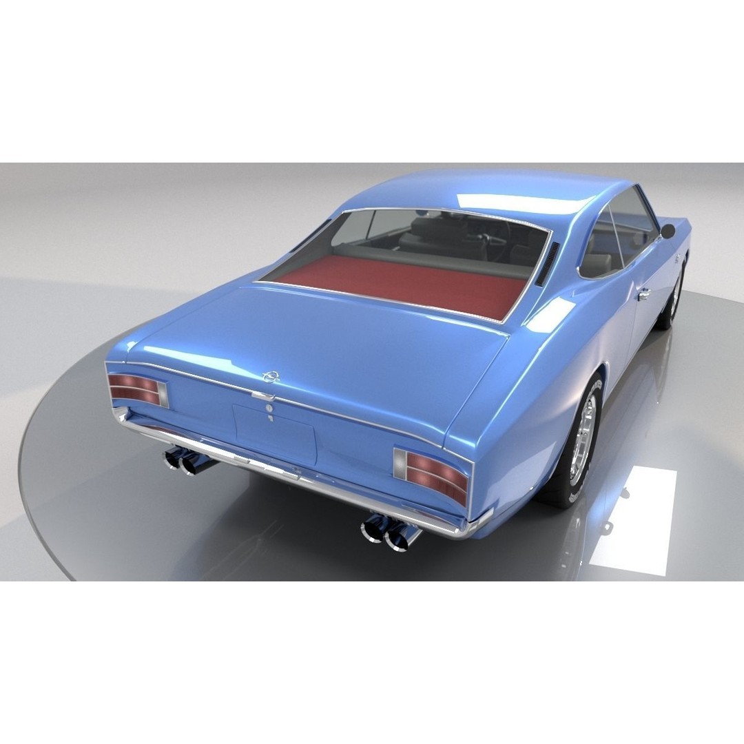 Opel Rekord SS Fiera 3D Model – Classic Car Asset, FBX, OBJ - View 3
