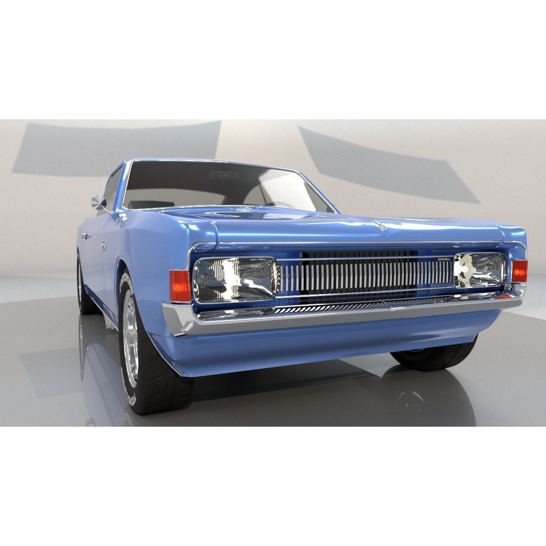 Opel Rekord SS Fiera 3D Model – Classic Car Asset, FBX, OBJ - View 5
