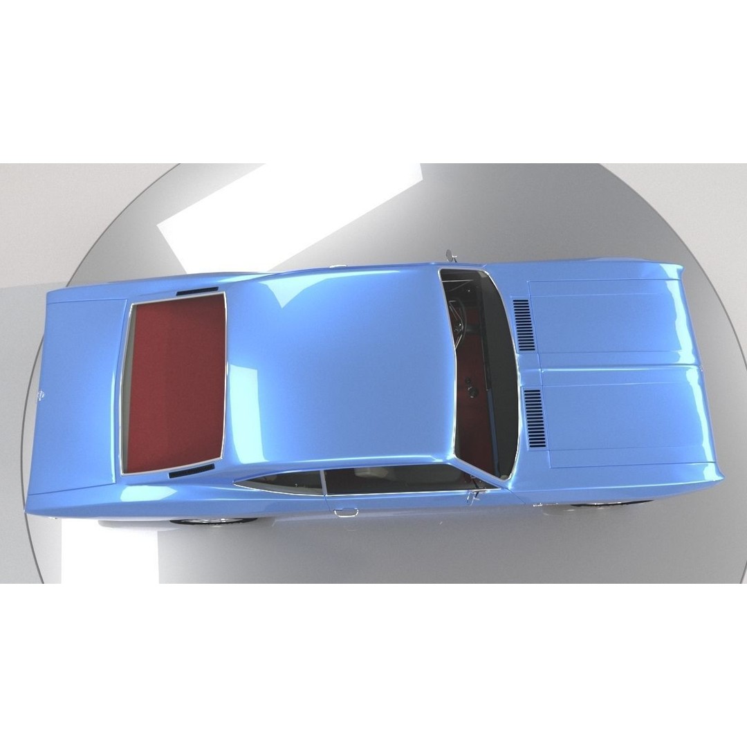 Opel Rekord SS Fiera 3D Model – Classic Car Asset, FBX, OBJ - View 6