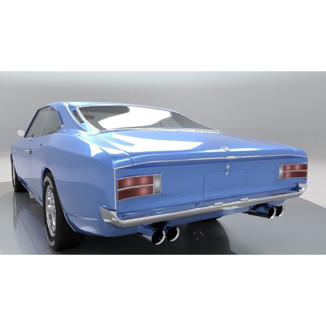 Opel Rekord SS Fiera 3D Model – Classic Car Asset, FBX, OBJ - View 7
