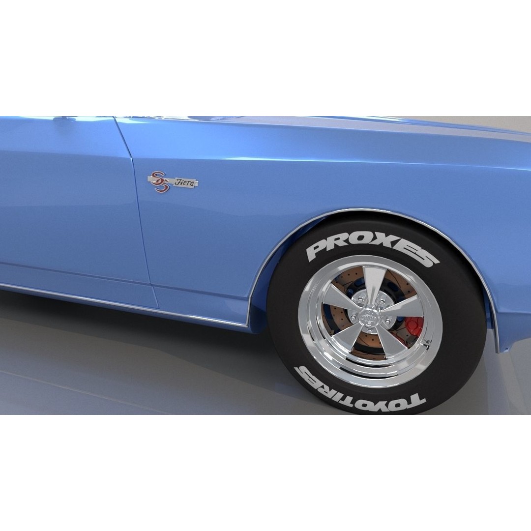 Opel Rekord SS Fiera 3D Model – Classic Car Asset, FBX, OBJ - View 8
