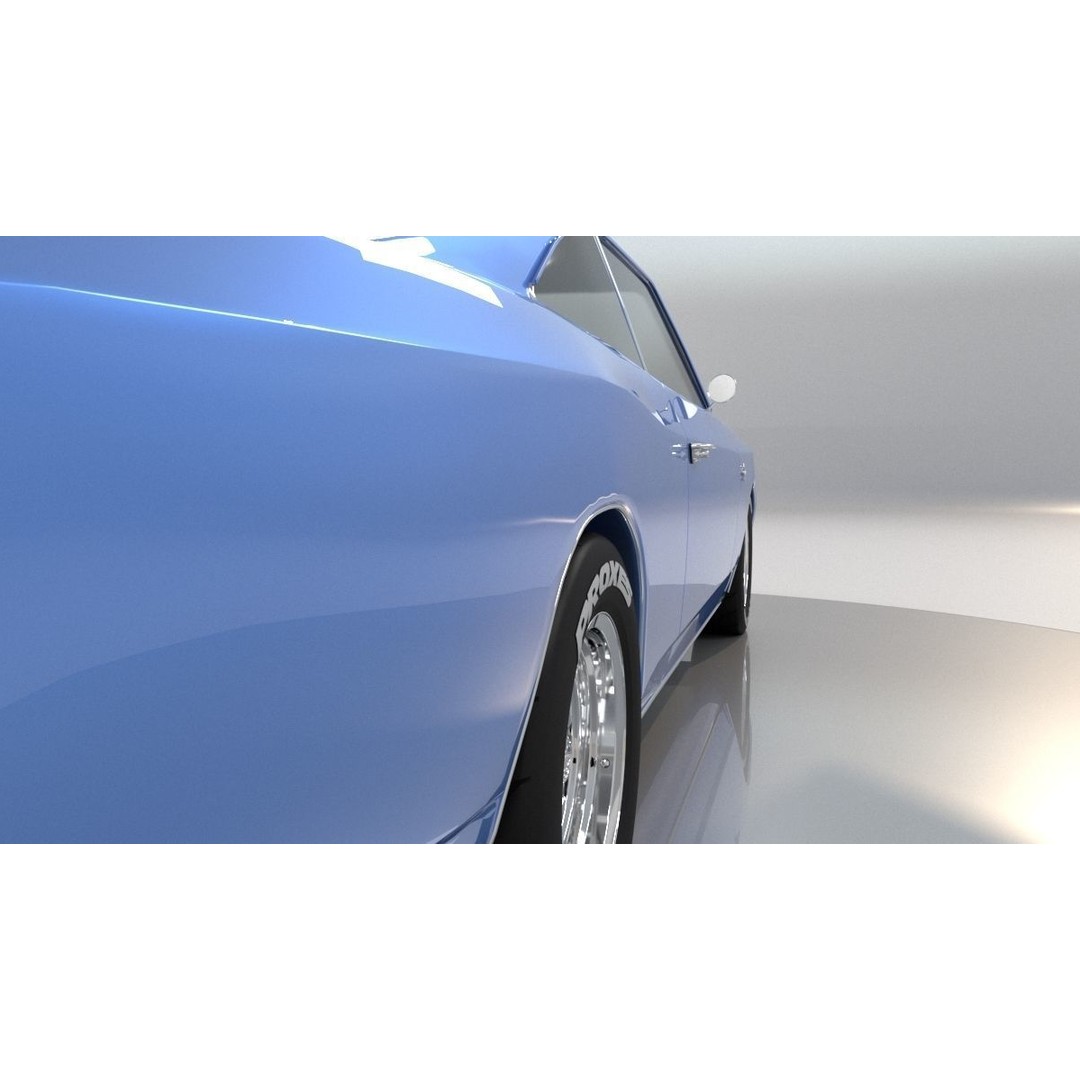 Opel Rekord SS Fiera 3D Model – Classic Car Asset, FBX, OBJ - View 9