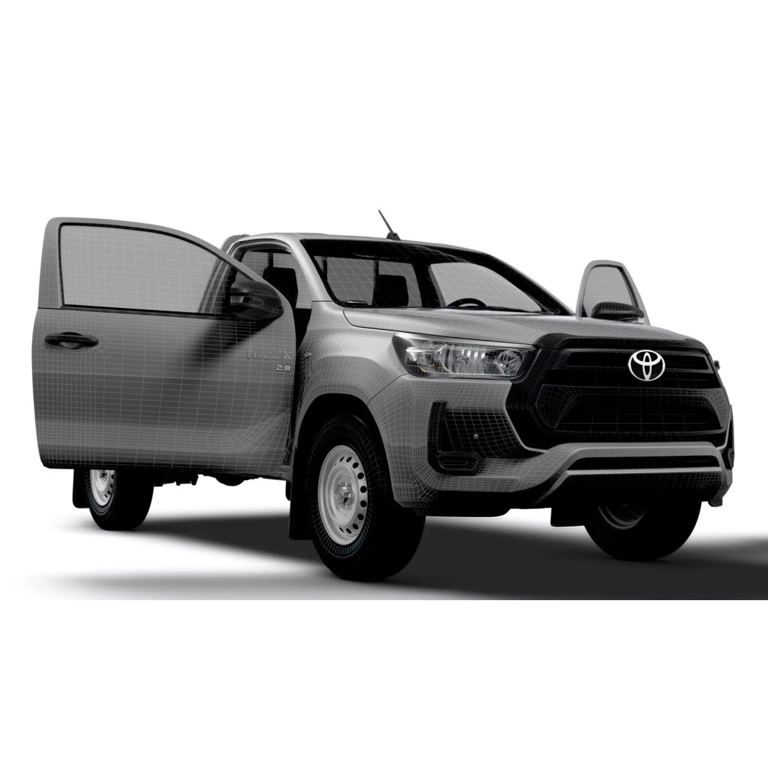 Toyota Hilux RegCab 3D Model – High-Quality SUV, FBX, PBR Textures - View 16
