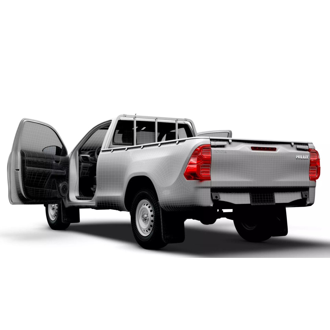 Toyota Hilux RegCab 3D Model – High-Quality SUV, FBX, PBR Textures - View 18