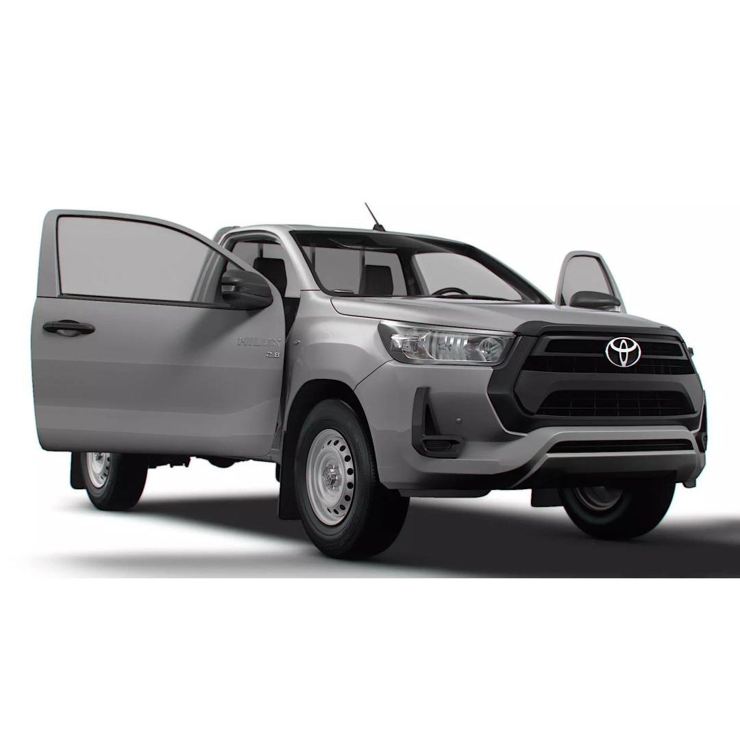 Toyota Hilux RegCab 3D Model – High-Quality SUV, FBX, PBR Textures - View 2