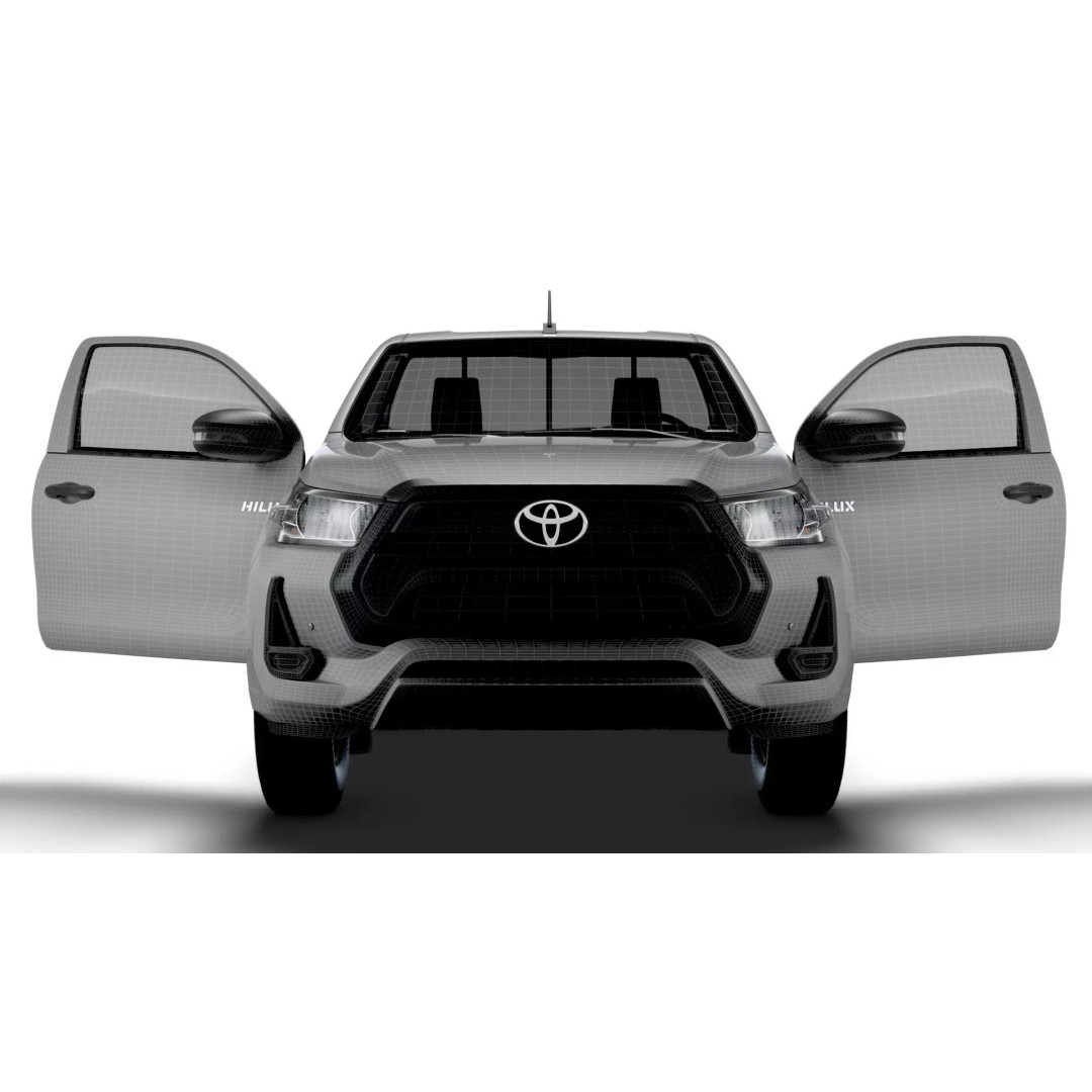 Toyota Hilux RegCab 3D Model – High-Quality SUV, FBX, PBR Textures - View 22