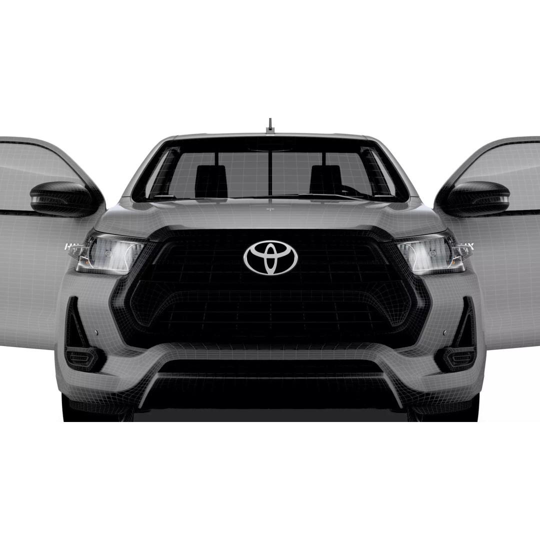 Toyota Hilux RegCab 3D Model – High-Quality SUV, FBX, PBR Textures - View 23