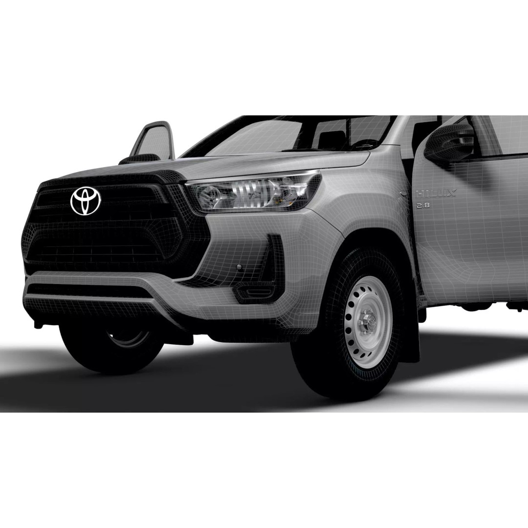 Toyota Hilux RegCab 3D Model – High-Quality SUV, FBX, PBR Textures - View 27