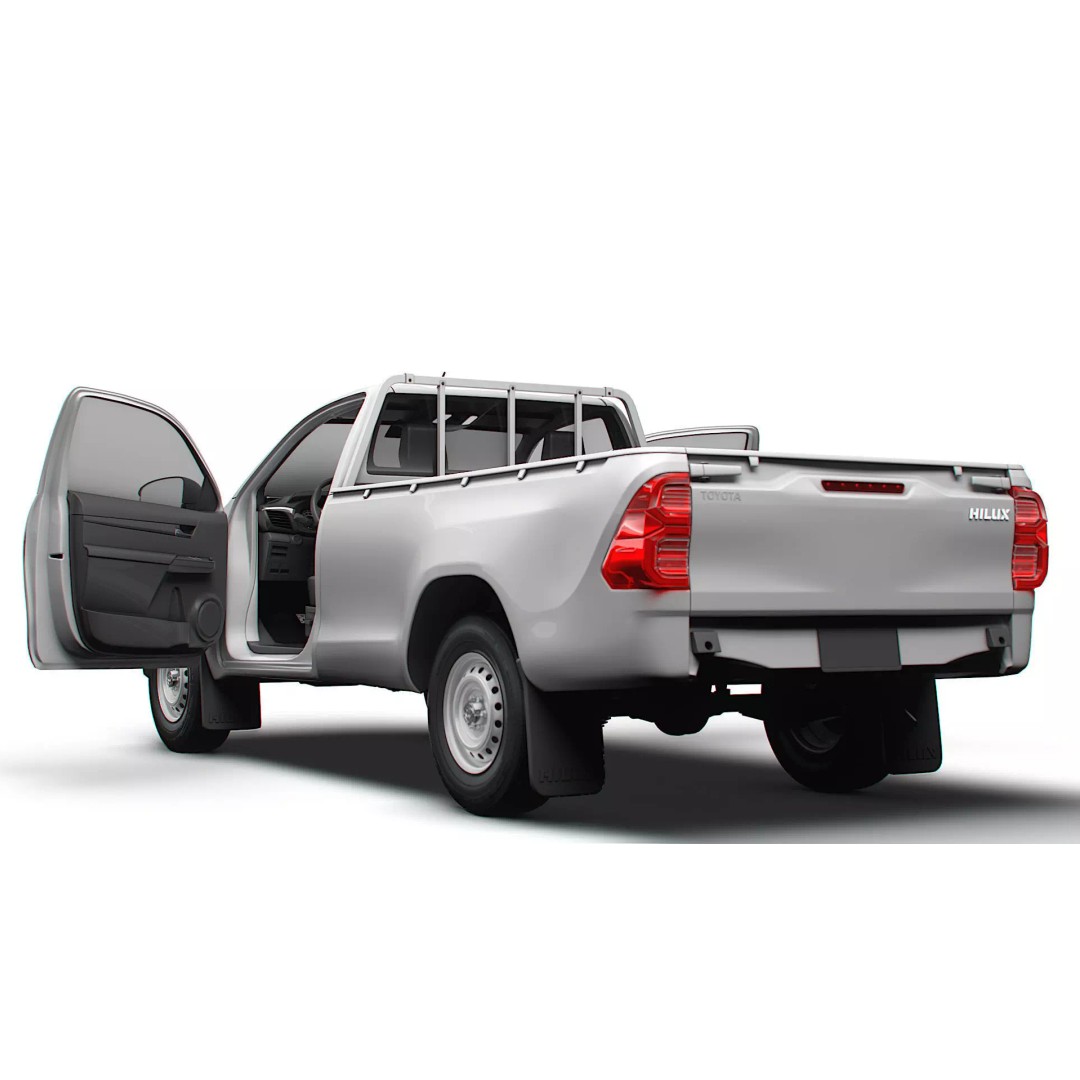 Toyota Hilux RegCab 3D Model – High-Quality SUV, FBX, PBR Textures - View 4
