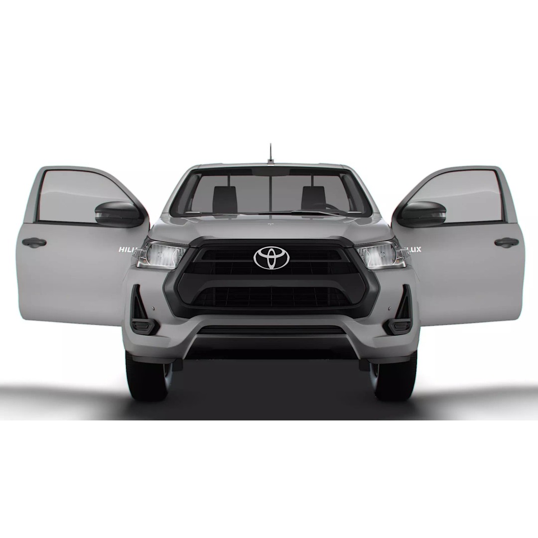 Toyota Hilux RegCab 3D Model – High-Quality SUV, FBX, PBR Textures - View 8
