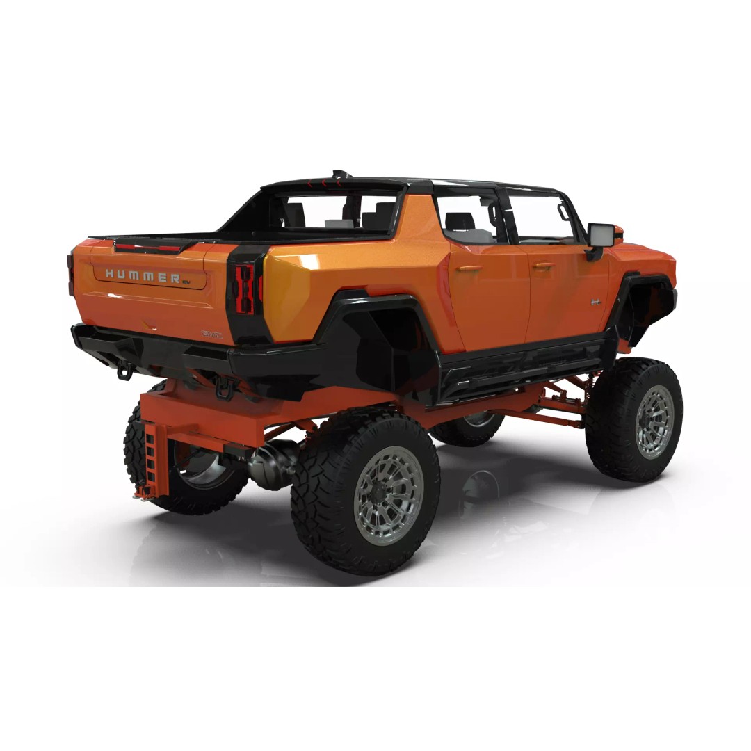 Hummer EV 3D Model – Lifted Monster Truck, Game Ready, Blender - View 15